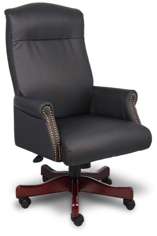 Black leather chair