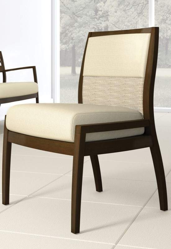 White chair with brown base
