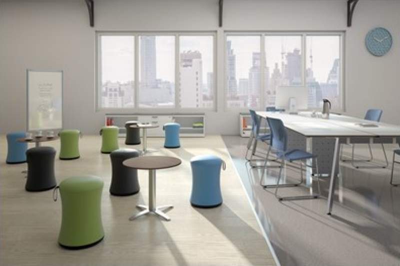 Open Work Area with a white conference table