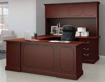 Traditional burgundy desk