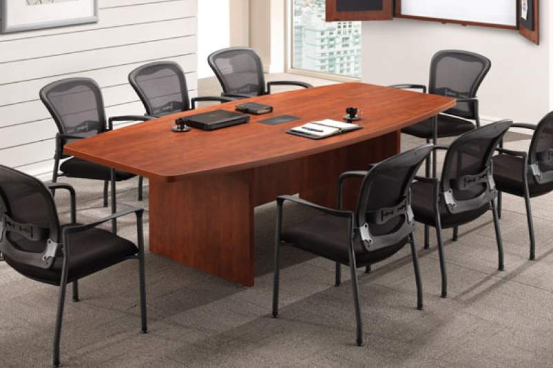 Medium sized brown conference table