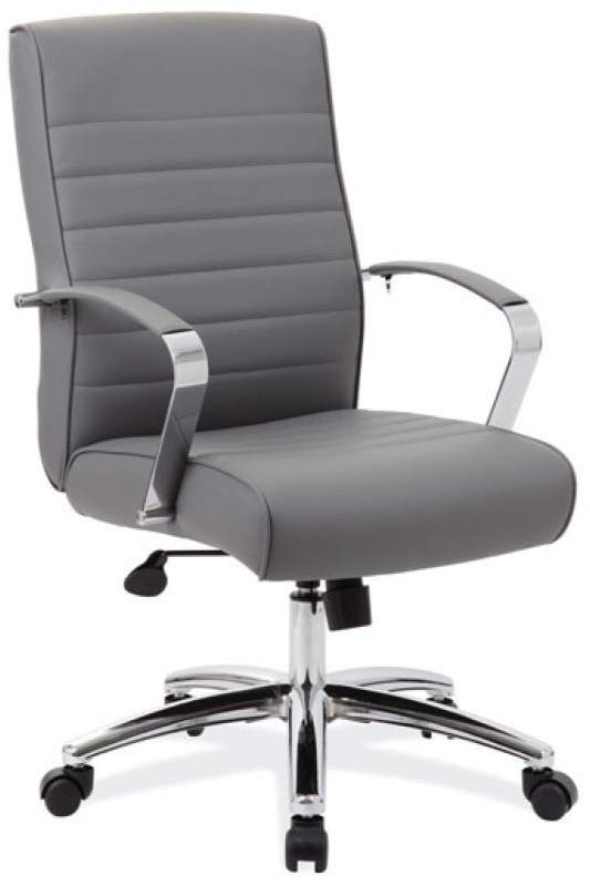 Gray leather chair